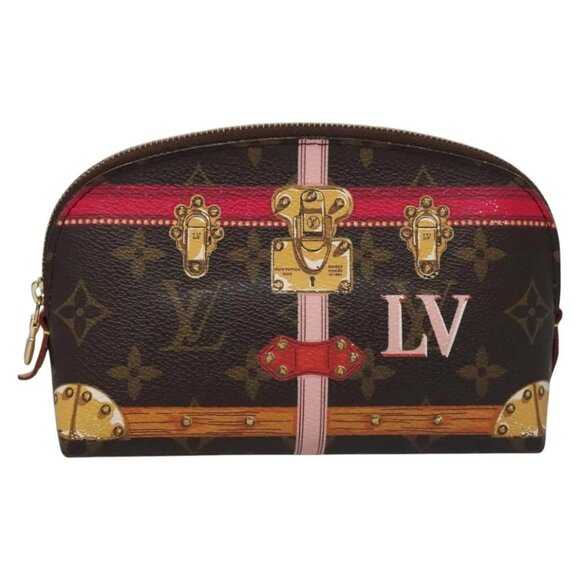 LOUIS VUITTON Monogram Summer Trunk Pochette Cosmetic Pouch - Picture 1 of 16